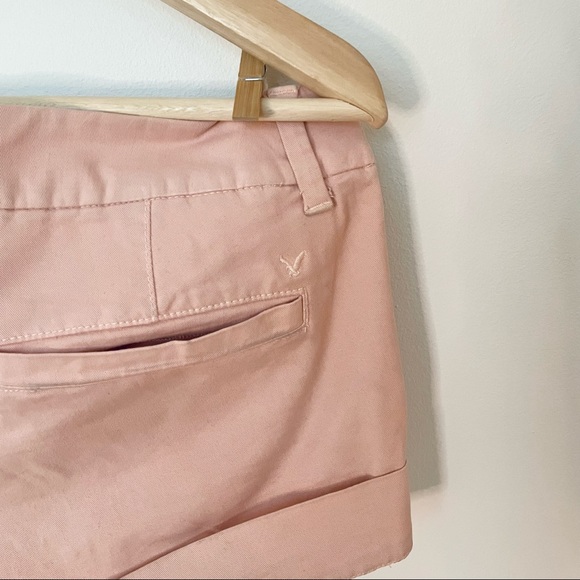 AMERICAN EAGLE Powder Pink Cotton Shorts - Picture 3 of 3
